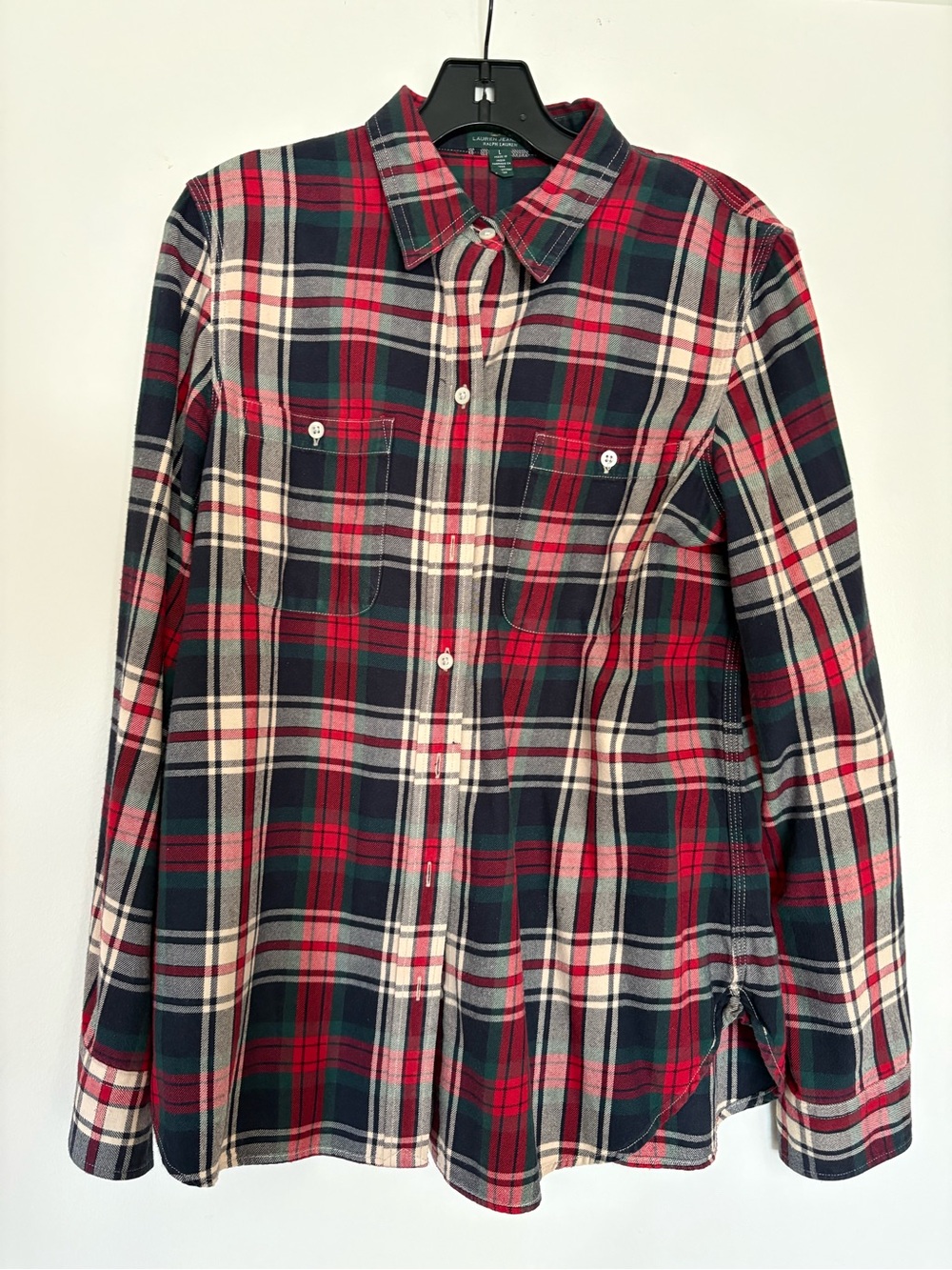 Ralph Lauren ClassicRed & Navy Plaid Women’s Button-Up Shirt